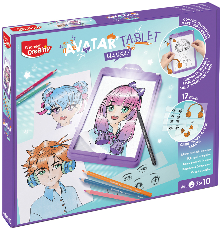 Maped Creativ LED-Leuchttisch AVATAR MANGA, lila von Maped