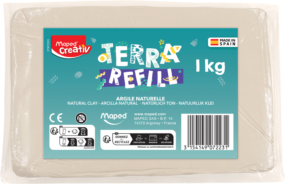 Maped Creativ Nachfüllpackung Ton für Töpferset, 1 kg Maped Creativ Nachfüllpackung Ton für Töpferset, 1 kg von Maped