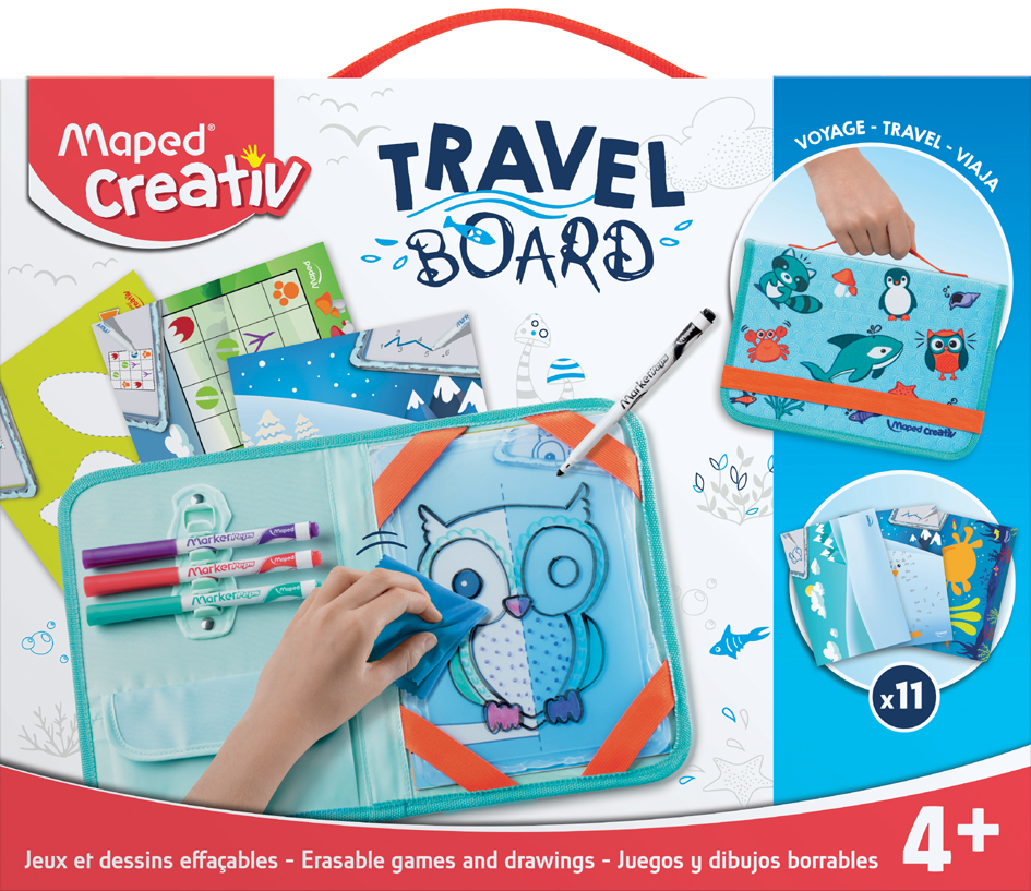 Maped Creativ Reisemalset TRAVEL BOARD, 19-teilig von Maped