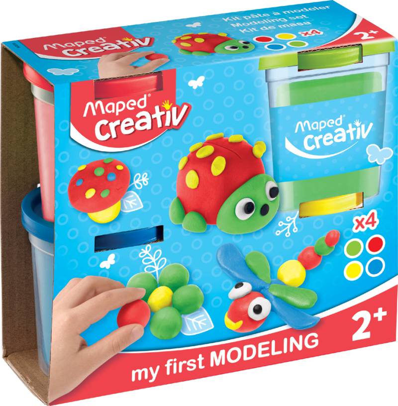 Maped Creativ Spielknete-Set, 4 Standard-Farben, 456 g von Maped