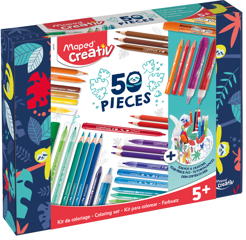 Maped Creativ Zeichenset COLOURING KIT, 50-teilig von Maped