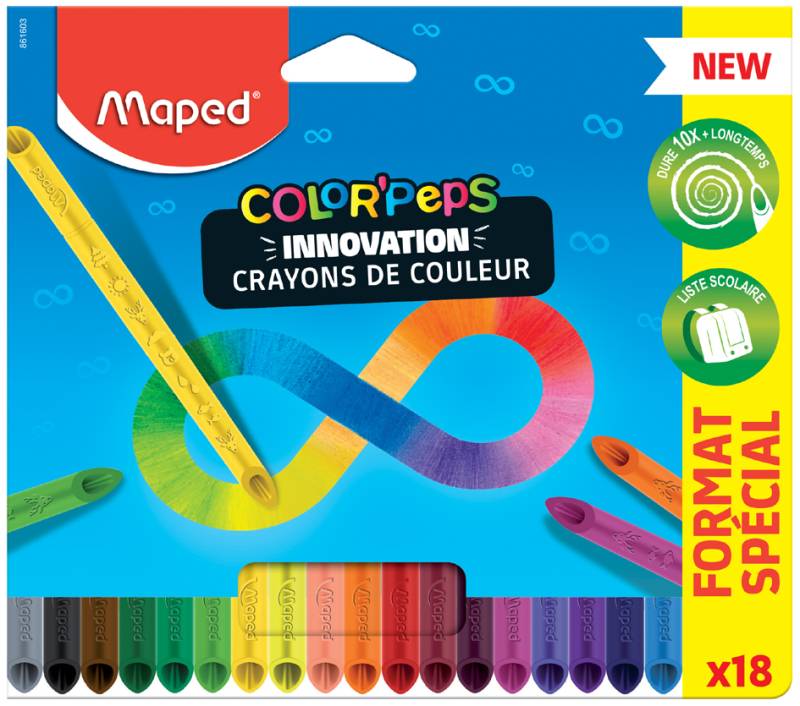 Maped Dreikant-Buntstift COLOR, PEPS INFINITY, 18er Etui von Maped