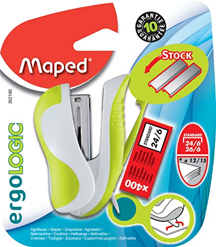 Maped Ergologic 352190 Mini-Tacker Soft Touch + 400 Heftklammern, Grün Maped Ergologic 352190 Mini-Tacker Soft Touch + 400 Heftklammern, Grün von Maped Helix USA