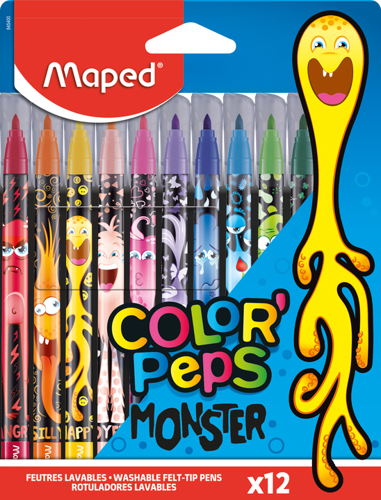 Maped Fasermaler COLOR, PEPS MONSTER, 12er Kartonetui von Maped