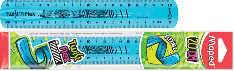 Maped Flachlineal Twist, n Flex, 200 mm, unzerbrechlich von Maped