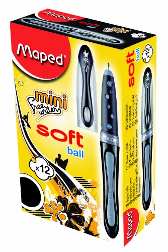 Maped Freewriter Mini Ball Point Pen Cap (Box von 12) – Schwarz von Maped