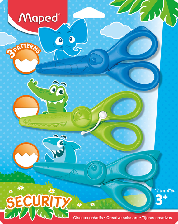 Maped Konturenscheren-Set KIDICRAFT, 3er Set auf Blister von Maped