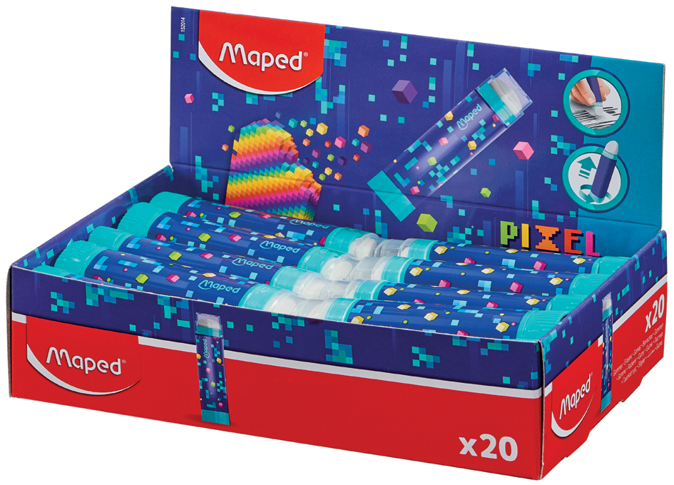 Maped Kunststoff-Radierer PIXEL PARTY, 20er Display von Maped