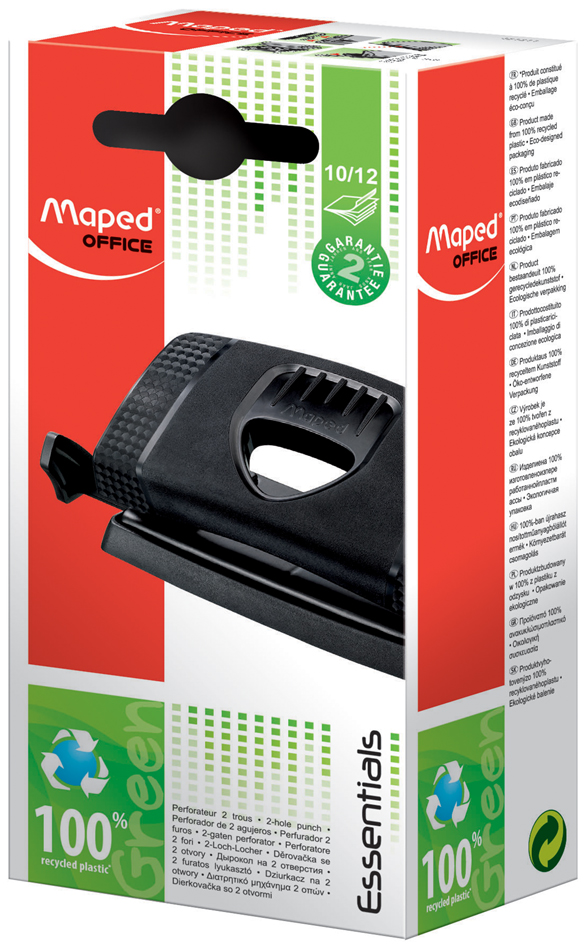 Maped Locher Essentials Green 10/12, schwarz von Maped