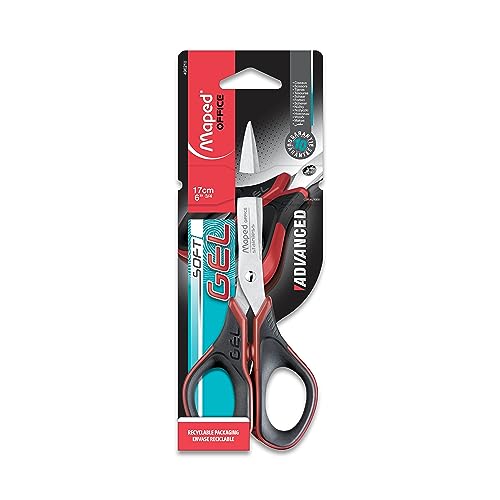 Maped M496210 - Schere Advanced Gel symmetrisch, 17 cm, schwarz/rot Maped M496210 - Schere Advanced Gel symmetrisch, 17 cm, schwarz/rot von Maped