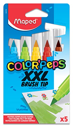 Maped - Pinsel-Filzstifte COLOR'PEPS JUMBO BRUSH mit flexibler XXL-Spitze - x5 Stifte Maped - Pinsel-Filzstifte COLOR'PEPS JUMBO BRUSH mit flexibler XXL-Spitze - x5 Stifte von Maped