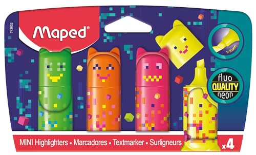 Maped - coole Mini-Format Textmarker PIXEL MINI - gelb, grün, pink, orange Maped - coole Mini-Format Textmarker PIXEL MINI - gelb, grün, pink, orange von Maped