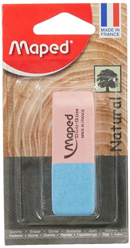 Maped Radiergummi Duo-Gom Medium – Radiergummi aus Naturkautschuk ohne PVC – rosa und blau – FSC-zertifiziert – Papierverpackung 100% recycelbar Maped Radiergummi Duo-Gom Medium – Radiergummi aus Naturkautschuk ohne PVC – rosa und blau – FSC-zertifiziert – Papierverpackung 100% recycelbar von Maped