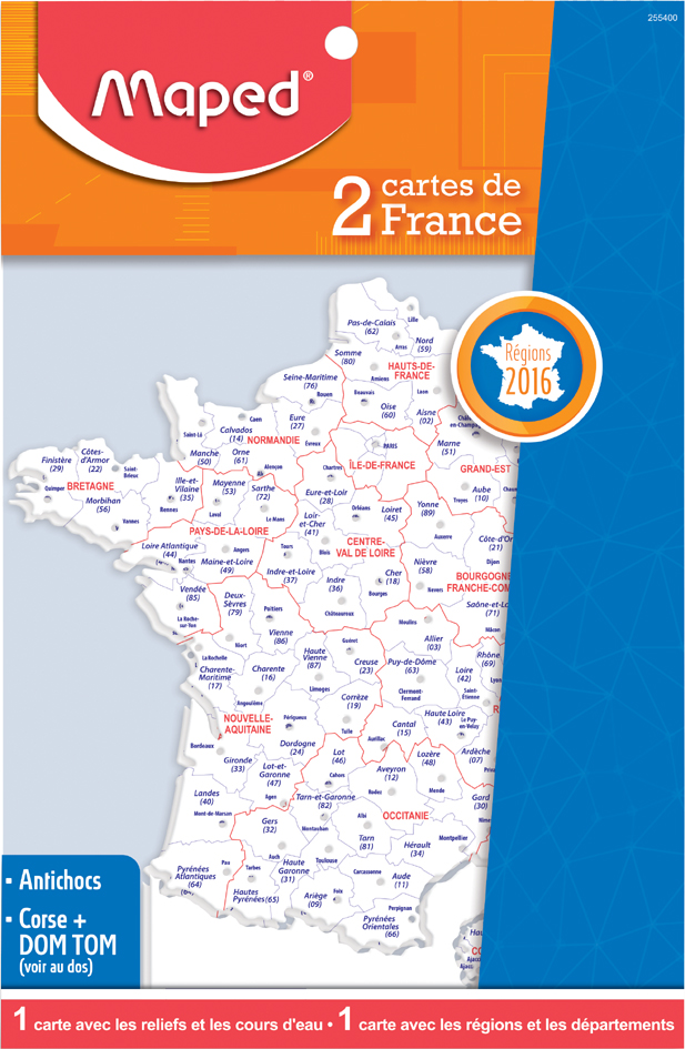 Maped Schablone Frankreich-Landkarte, Inhalt: 2 Stück von Maped