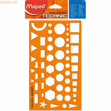 Maped Schablone Nomogramm orange-transparent Maped Schablone Nomogramm orange-transparent von Maped