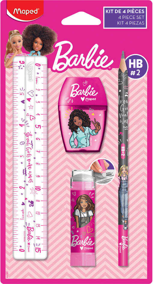 Maped Schreibset Barbie, 4-teilig, auf Blisterkarte Maped Schreibset Barbie, 4-teilig, auf Blisterkarte von Maped