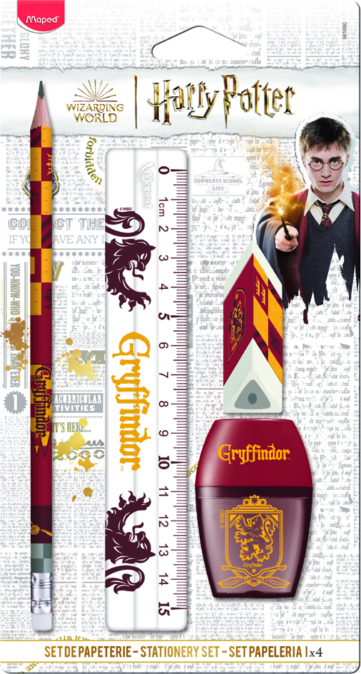 Maped Schreibset HARRY POTTER GRYFFINDOR, 4-teilig von Maped