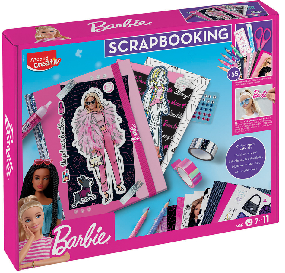 Maped Scrapbooking-Set Barbie, 55-teilig von Maped