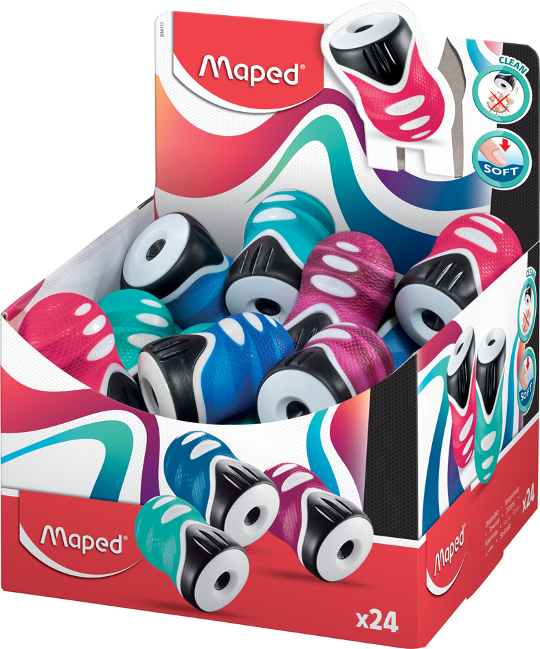 Maped Spitzdose Clean Grip, farbig sortiert, 24er Display Maped Spitzdose Clean Grip, farbig sortiert, 24er Display von Maped