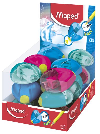 Maped Spitzdose i-gloo Eject, farbig sortiert, 30er Display von Maped