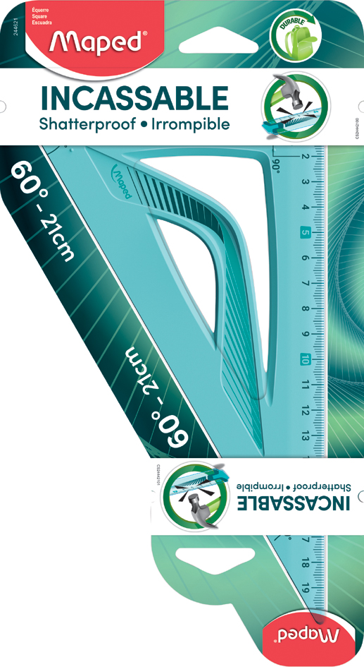 Maped Zeichendreieck Flex 60 Grad, Kathetenlänge: 210 mm von Maped