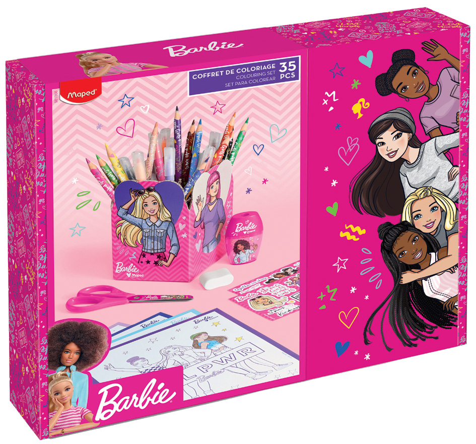 Maped Zeichenset Barbie, 35-teilig, in Geschenkbox von Maped