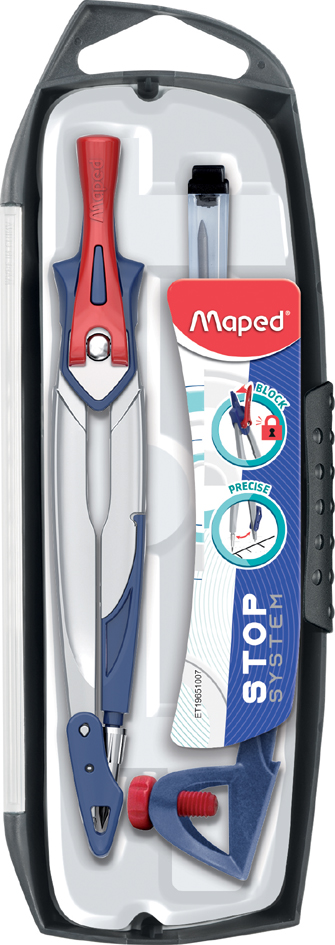 Maped Zirkelkasten Stop System, 3-teilig, blau Maped Zirkelkasten Stop System, 3-teilig, blau von Maped