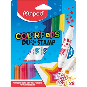 maped COLOR'PEPS Duo Stamp Filzstifte farbsortiert, 8 St. von Maped