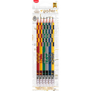 maped Harry Potter Bleistifte HB rot, gelb, grün, grau, blau, gelb mit Radierer, 6 St. von Maped
