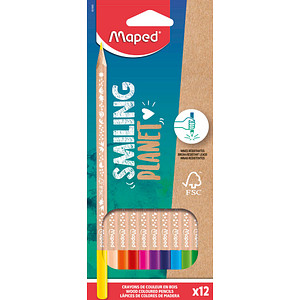 maped Smiling Planet Buntstifte farbsortiert, 12 St. maped Smiling Planet Buntstifte farbsortiert, 12 St. von Maped