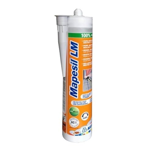 Mapei Mapesil LM 112 Grau, Harz-Klebstoff für Keramik, Holzwerkstoff und Vinyl, Röhre, 1 stück, Bau, DIY, Basteln von Mapei