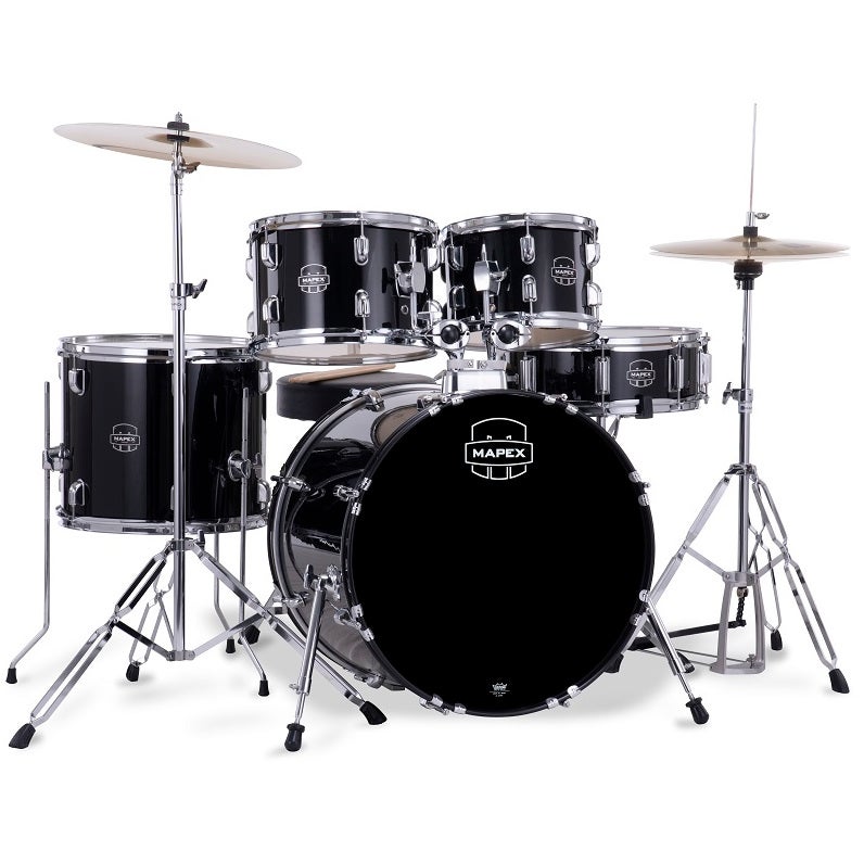 Mapex Comet Dark Black 5-Piece Drum Kit + Cymbals and Hardware Mapex Comet Dark Black 5-Piece Drum Kit + Cymbals and Hardware von Mapex