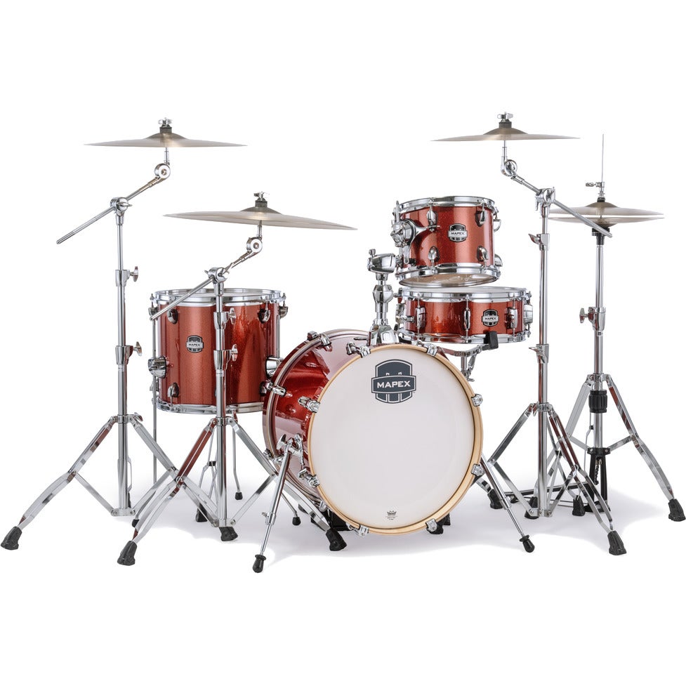 Mapex Mars Birch Bebop Blood Orange Sparkle 4-Piece Shell Set von Mapex