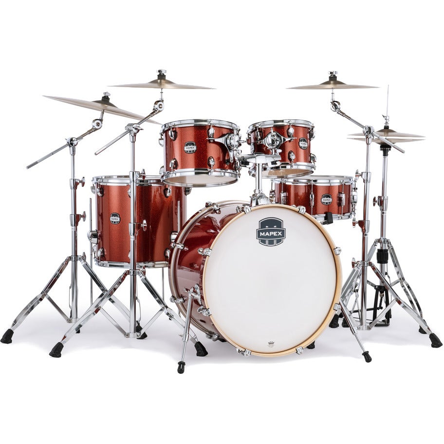 Mapex Mars Birch Stage Blood Orange Sparkle 5-Piece Shell Set von Mapex