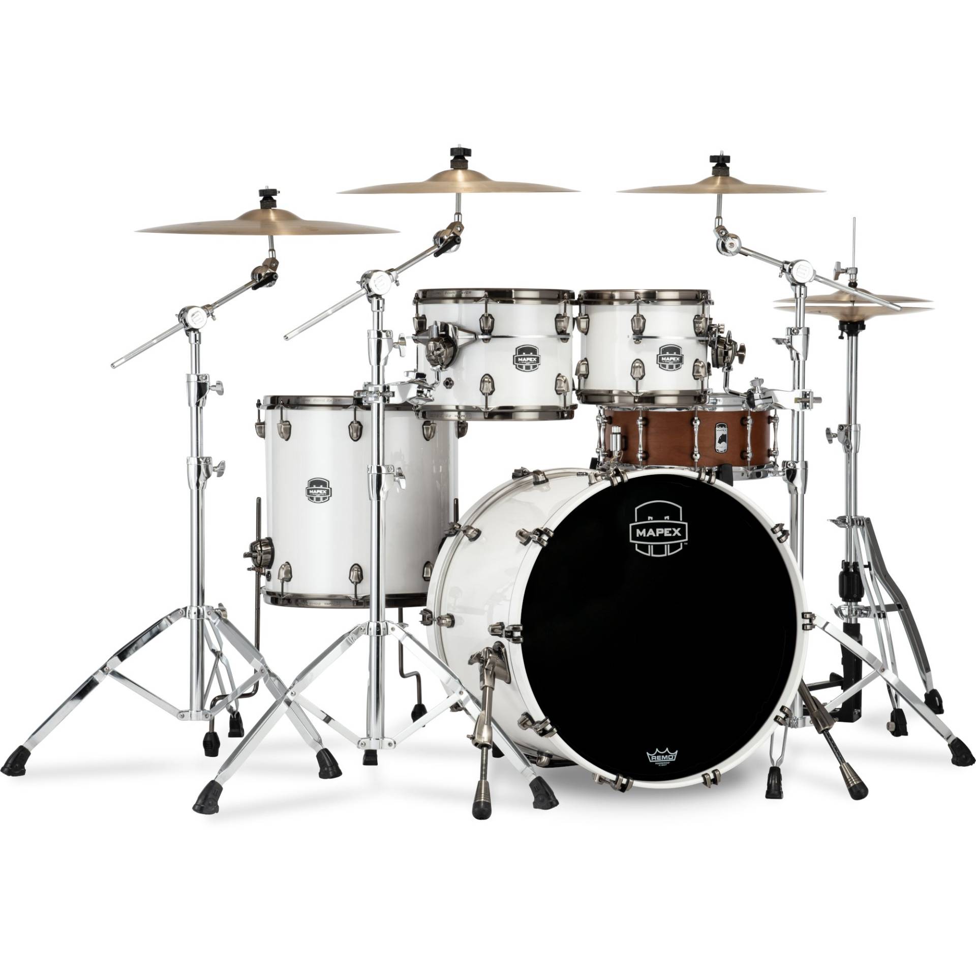 Mapex SE529XBBPI Saturn Evolution Birch Stage Rock Polar White 4-Piece Shell Set Mapex SE529XBBPI Saturn Evolution Birch Stage Rock Polar White 4-Piece Shell Set von Mapex