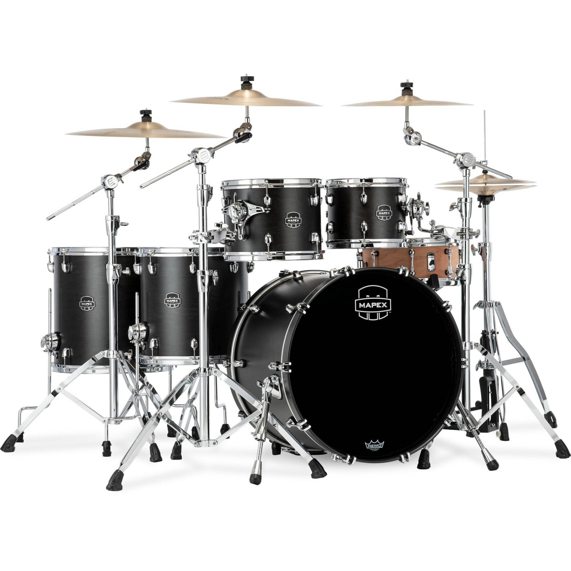 Mapex Saturn SR628XFB Satin Black 5-Piece Rock Shell Set Mapex Saturn SR628XFB Satin Black 5-Piece Rock Shell Set von Mapex