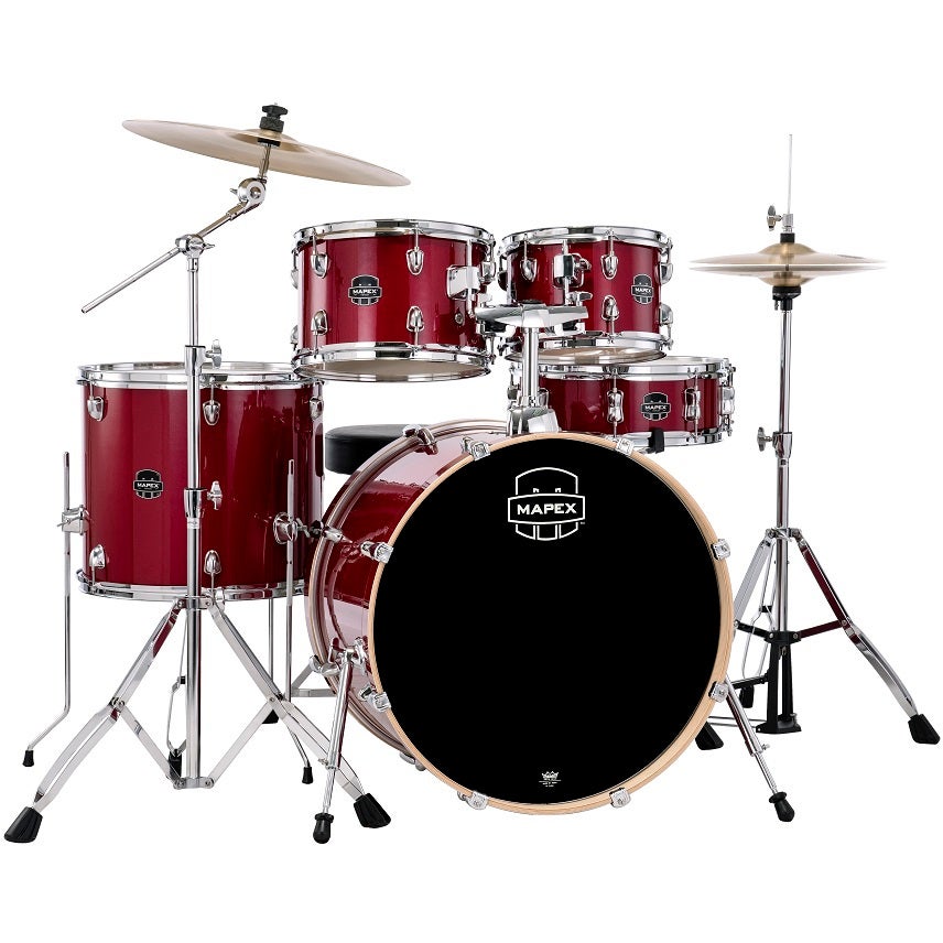 Mapex Venus Stage Crimson Red Sparkle 5-Piece Drum Kit + Cymbals and Hardware von Mapex