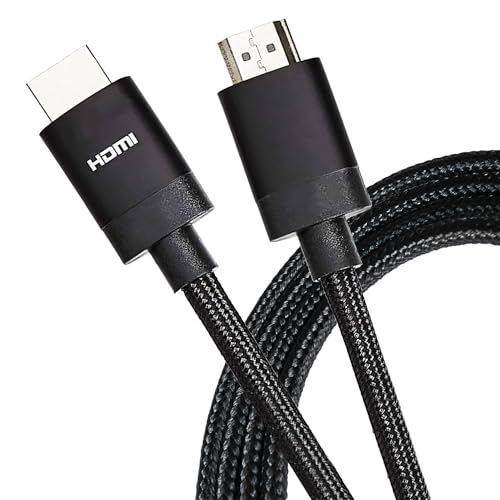 Maplin HDMI auf HDMI Kabel V2.1 8K Ultra HD 60Hz geflochten 1m schwarz von Maplin