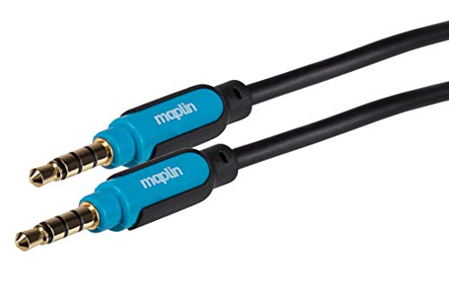 Maplin Premium Audiokabel (3,5-mm-Stereo-Klinkenstecker auf 4-poligen Klinkenstecker, 5 m) von Maplin