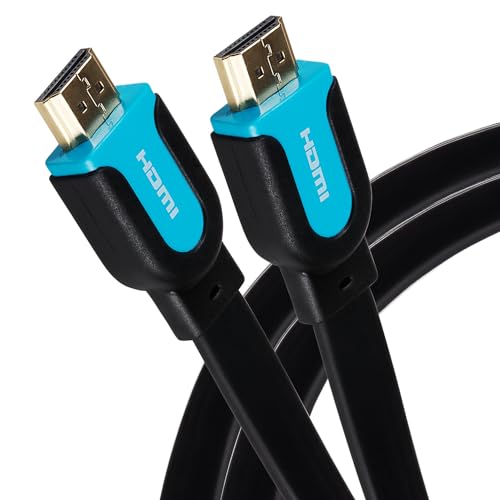 Maplin Premium HDMI-Kabel, flach, 2.0, 3 m, Schwarz von Maplin
