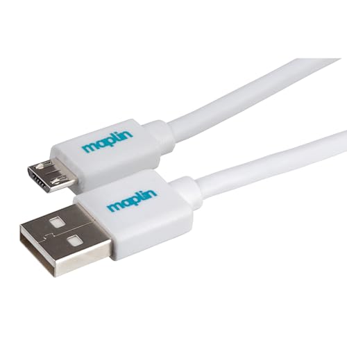 Maplin Premium USB A 2.0 Stecker auf Micro USB B Stecker Kabel 0,50m weiß von Maplin