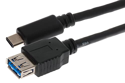 Maplin Pro USB-C auf USB-A Buchse 3.1 Gen2 Super Speed Datenübertragung 60 W Kabel, 1 m von Maplin