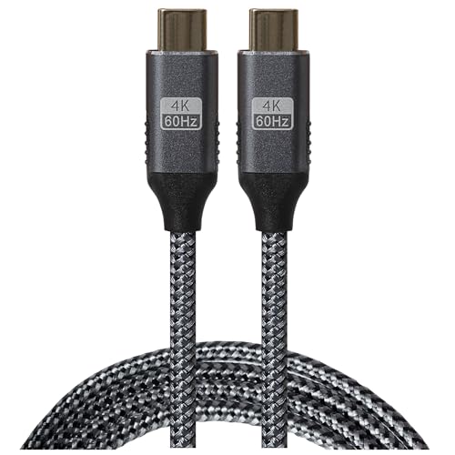 Maplin Storm Series USB-C Gen 2 Kabel, geflochten, 100 W, 20 Gbit/s, Grau, 3 m von Maplin
