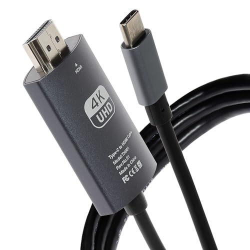 Maplin USB-C auf HDMI-Kabel, 4K, 3 m, Schwarz von Maplin