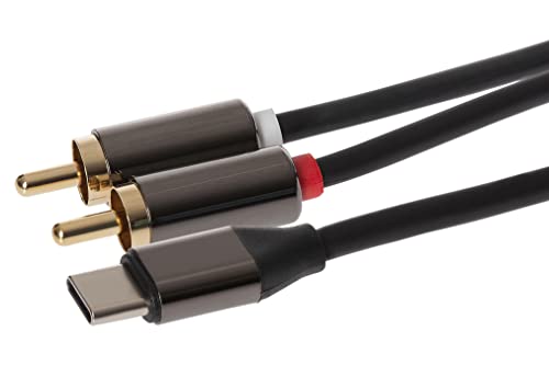 Maplin USB-C auf Twin RCA Phono Klinke Kabel, 2 m von Maplin