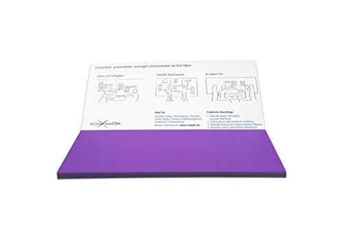 MAPPEI-FLEX/NOTES lila, 20 x 10 cm, statt Moderationskarten, frei verschiebbar auf jeder glatten Fläche, Block mit 95 Blatt von Mappei