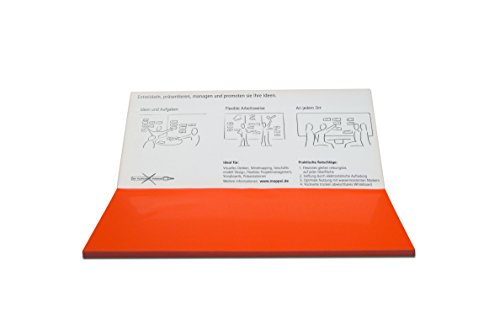 MAPPEI-FLEX/NOTES orange, 20 x 10 cm, statt Moderationskarten, frei verschiebbar auf jeder glatten Fläche, Block mit 95 Blatt von Mappei