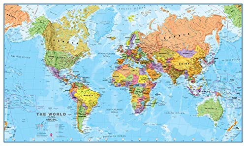 Riesige Weltkarte - Politischen Weltkartenposter - Laminiert - 84 x 59 cm - Maps International von Maps International