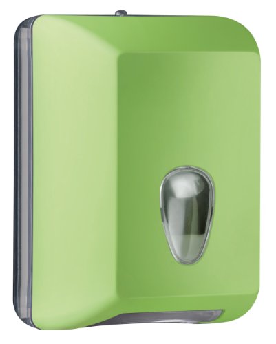 Mar Plast A62201VE Spender Toilettenpapier Intercalated, Grün 'Soft Touch'/ Transparent, 215 x 125 x 160 mm von Mar Plast