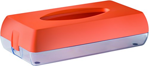 Mar Plast A68700AR Portaveline Dispenser, Orange"Soft Touch"/ Durchsichtig, 130 x 70 x 270 mm von Mar Plast